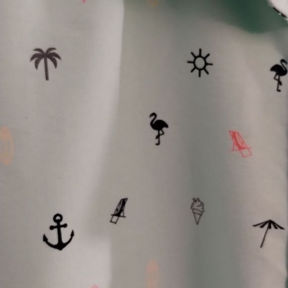 Free planet New York City to Malibu large Hawaiian style all over print shirt - Picture 3 of 4